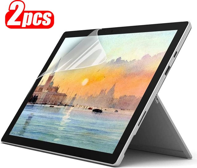 2 Stück matte Papier-Displayschutzfolie für Microsoft Surface Pro 4 5 6 7 8 9 in Weiß und Transparent mit Antireflex-Funktion zum Schreiben und Zeichnen - Bild 1