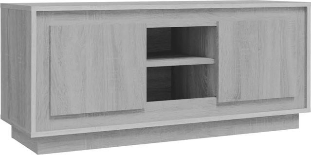 vidaXL TV-Schrank Grau Sonoma aus Holzwerkstoff mit Medienfächern B/T/H: 102 x 35 x 45 cm - Bild 1