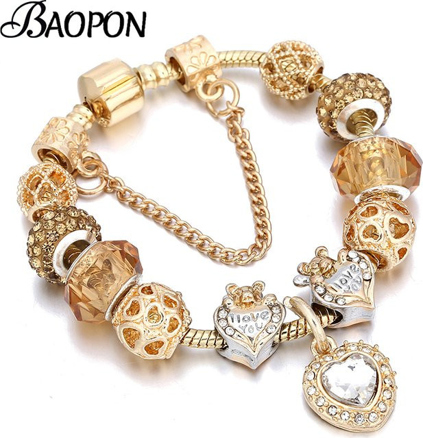 BAOPON Armband, Gold, Kristall, Perle, Damen - Bild 1