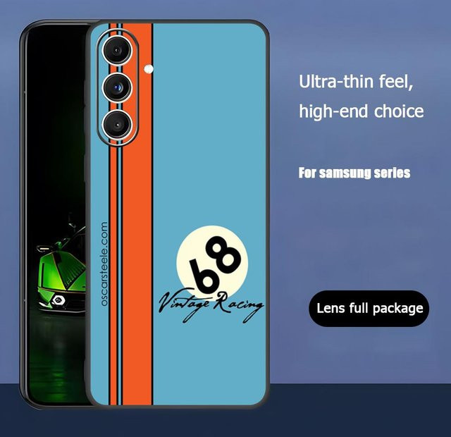Star G-Gulf Racing Handyhülle für Samsung Galaxy S25 S24 S23 S22 S21 S20 Plus Ultra Note20 in Schwarz und Multicolour - Bild 1