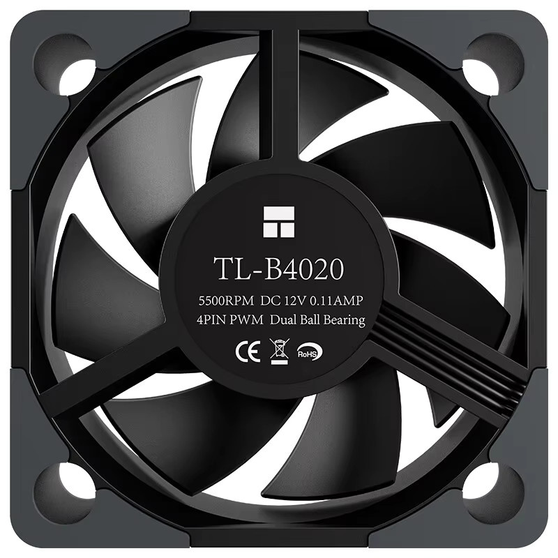 Thermalright TL-B4020 Mini-Gehäuselüfter Schwarz mit 40 mm PWM-Doppelkugellager und 5500 U/min - Bild 5