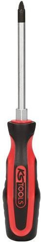 KS Tools ERGOTORQUEplus Kreuzschlitz-Schraubendreher PZ 2 in Rot aus Stahl, Gesamtlänge: 205 mm - Bild 1