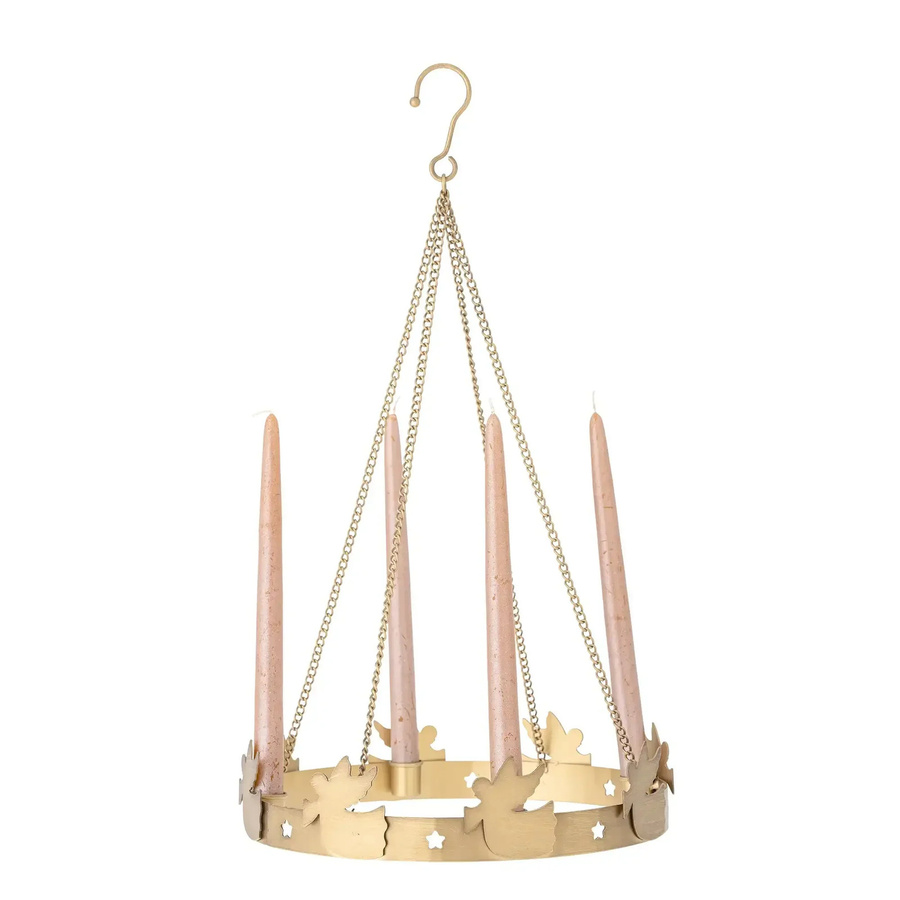 Bloomingville Kerzenhalter Elmir aus Metall in Gold, Höhe: 30 cm - Bild 1