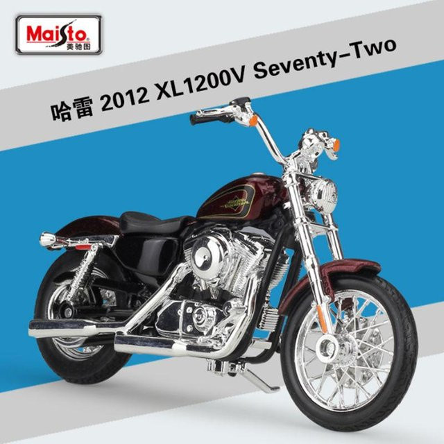 Maisto Harley Xl 1200V Seventy-Two Motorradmodell, 1:18, Metall, Schwarz - Bild 1