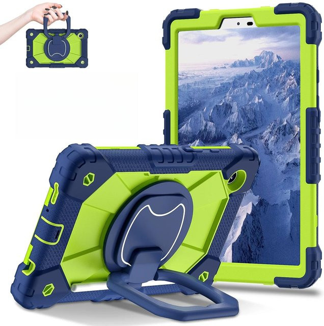 Robuste Panzerhülle für Samsung Galaxy Tab A11 8,7 Zoll SM-X130 SM-X135 mit 360 Grad drehbarem Ständer und stoßfester Abdeckung in Multicolour - Bild 1