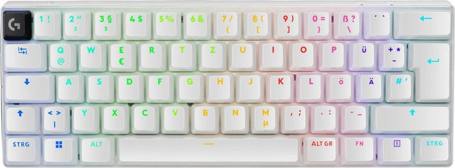 Logitech G PRO X 60 Kabellose Gaming-Tastatur in Weiß mit Tactile Switches, 60% Layout, Bluetooth und 2,4 GHz Verbindung, QWERTZ Deutsch - Bild 1