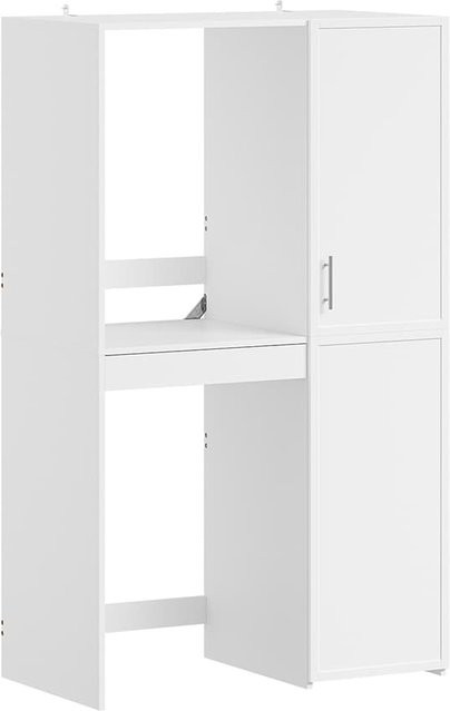 SoBuy Waschmaschinen-Schrank in Weiß mit Wäschekommode und Schubladen für Badezimmer und Home Office - Bild 1