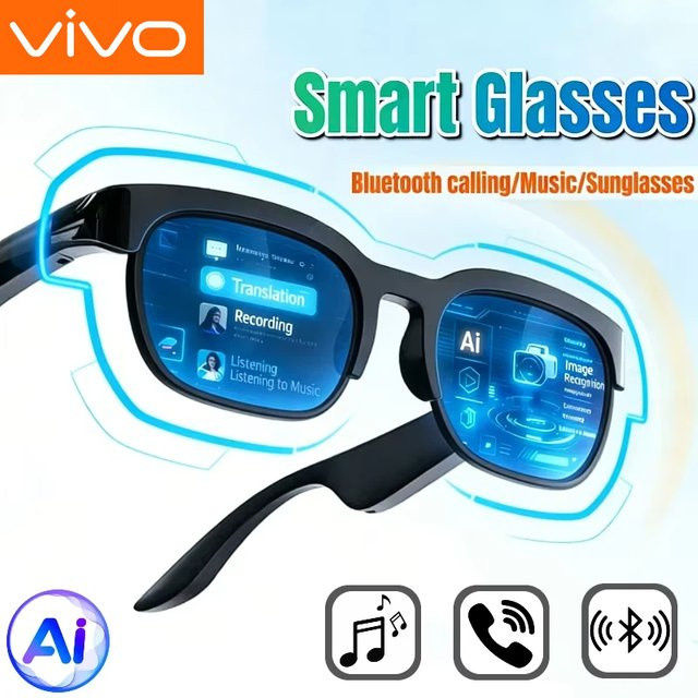 VIVO Smart-Brille mit KI-Übersetzung und Bluetooth in Schwarz - Bild 1