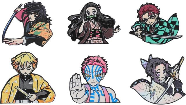 Bandai Legierungsbroschen Demon Slayer Anime Metallabzeichen - Bild 1