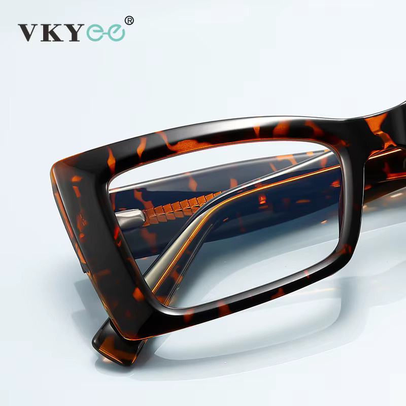 VKYEE Lesebrille, quadratisch, Vollrand, braun, Damen, Blaulichtfilter - Bild 3