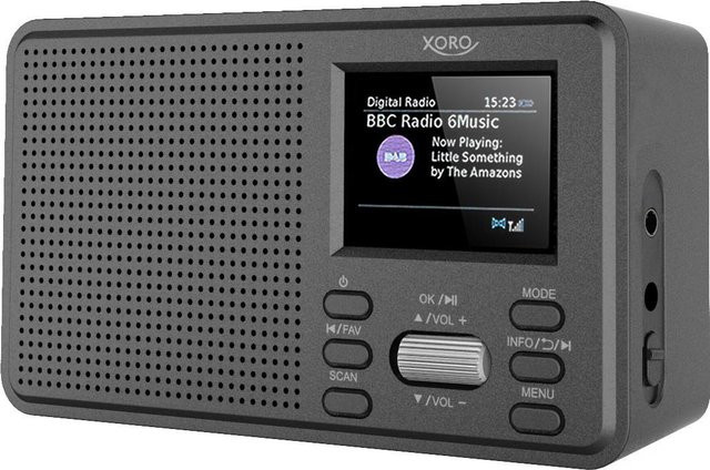 Xoro DAB 142 Tragbares Digitalradio in Schwarz mit DAB, DAB+, FM und 2,4 Zoll Display - Bild 1