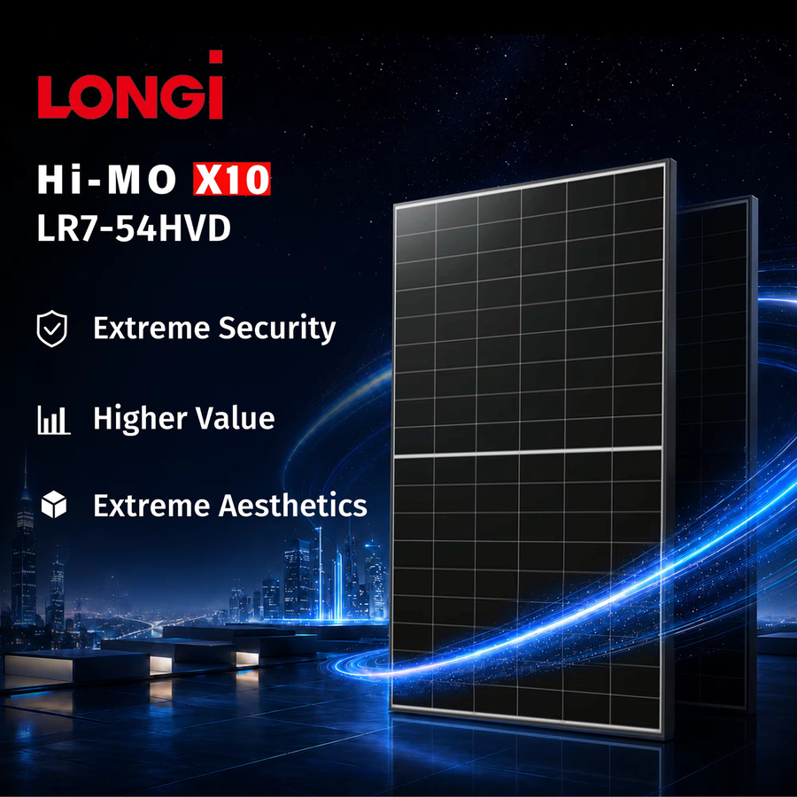 LONGi LR7-54HVD 500W Solarmodul Hi-MO X10 HPBC 2.0 Hochleistungs-PV-Modul in Schwarz - Bild 2
