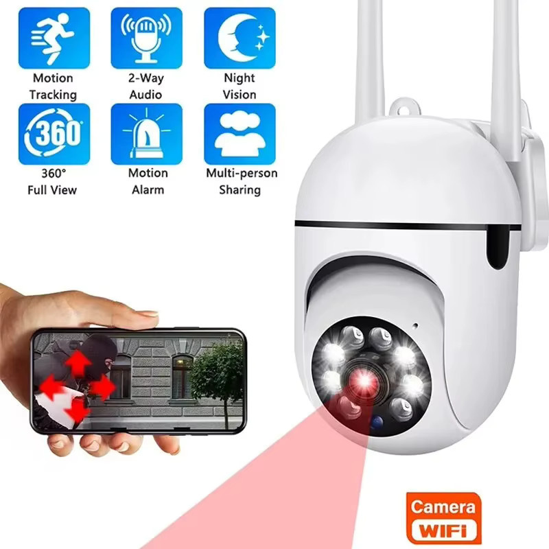 FireFrog A7 Drahtlose Überwachungskamera mit 360-Grad-Gegensprechanlage, 1080P HD-Nachtsicht und Smart Home Funktion, Weiß - Bild 5