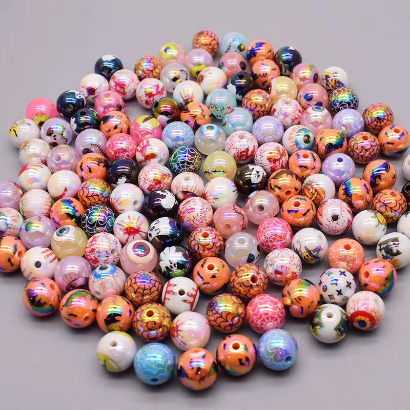 YanQi Perlen, Schädel, Acryl, Bunt, 16 mm - Bild 2