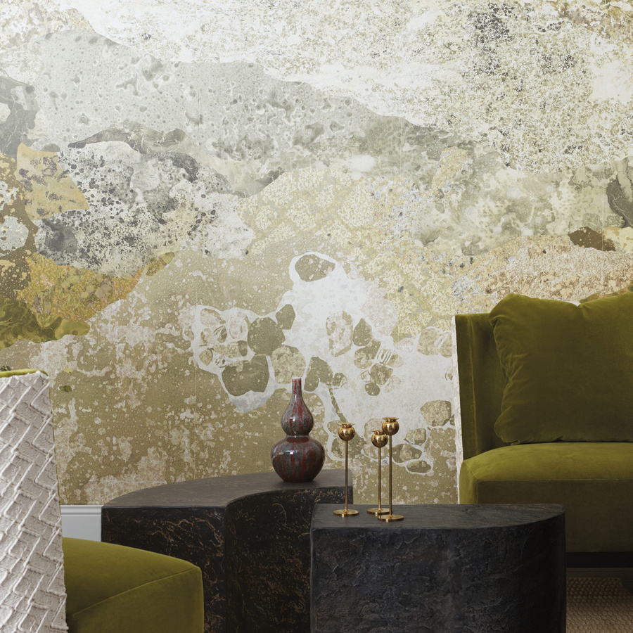 Nobilis Mural Oreades GRD81 Wandtattoo in Gold und Gelb mit abstraktem Design - Bild 1