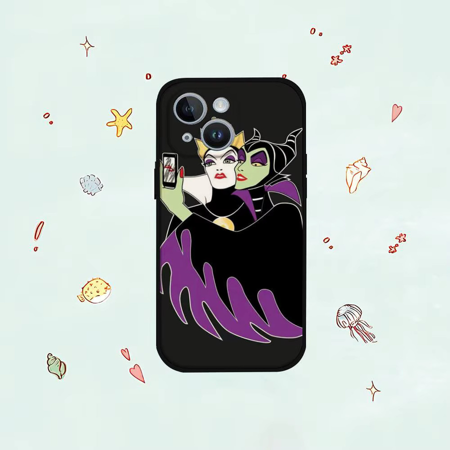 Grimhildies Maleficent Selfie Silikon Handyhülle für Apple iPhone 17 16 15 14 13 12 11 Pro Max Mini X Xs XR in Schwarz - Bild 4