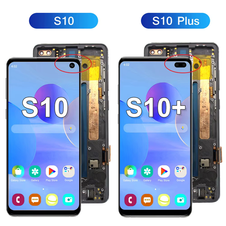 Samsung Galaxy S10 Plus LCD-Display mit Touchscreen-Digitizer-Einheit in Silber für Modelle G973F und G975F - Bild 2