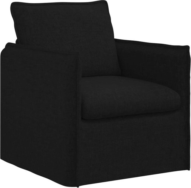 vidaXL Sofa Schwarz mit Stoffbezug und Metallrahmen B/T/H: 195 x 82 x 85 cm - Bild 1