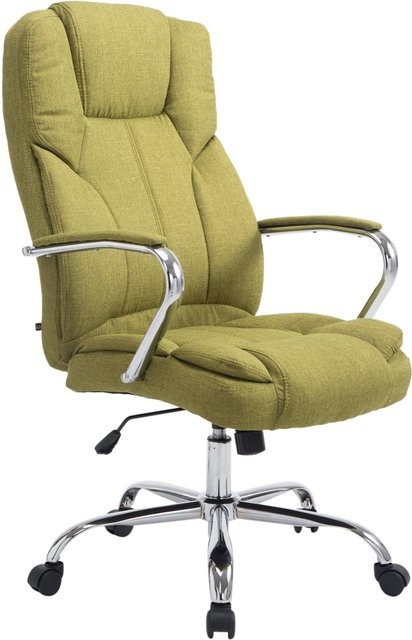 TPFLiving Bürostuhl Xavier Executive Chair aus Stoff in Grün mit Armlehnen und Rollen - Bild 1