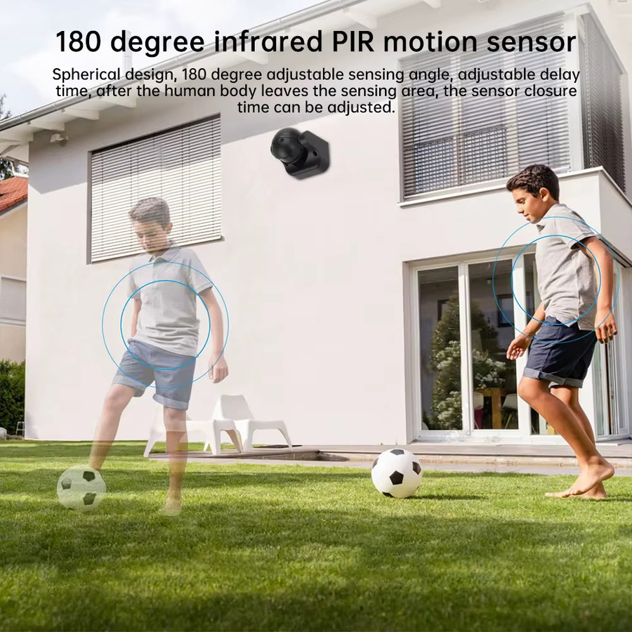 diymore Automatischer PIR-Infrarot-Bewegungsmelder mit doppelter Sonde, IP65 Outdoor-Bewegungsmelder in Schwarz - Bild 4