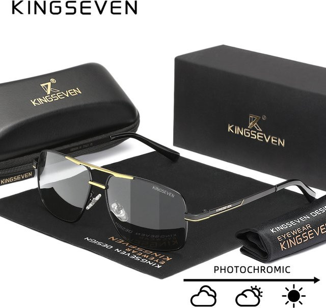 KINGSEVEN Sonnenbrille Rechteck, polarisiert, Männer - Bild 1