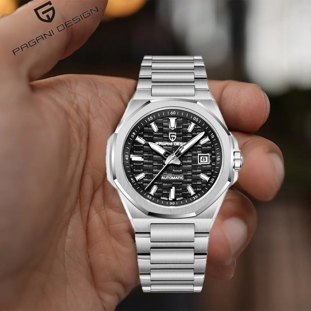 PAGANI DESIGN Armbanduhr Automatik, Edelstahl, Blau, 40 mm, Herren - Bild 1