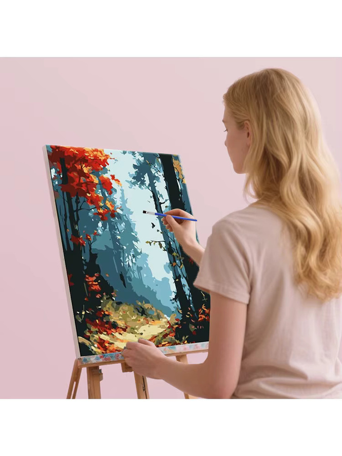 HUACAN Malen nach Zahlen, Baum-Landschaft, Kirschblüten-Landschaft, ab 14 Jahren - Bild 2
