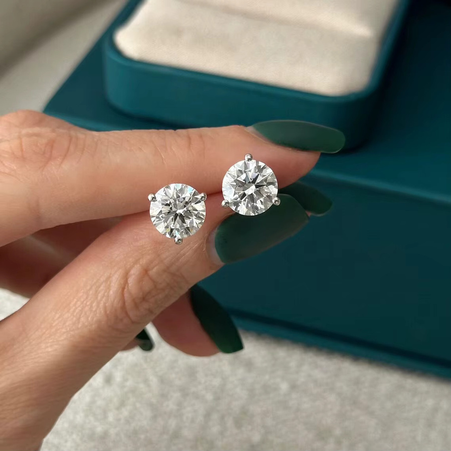 WDT.GEMS Ohrstecker, Lab Grown Diamond, 950 Platin, Damen - Bild 2