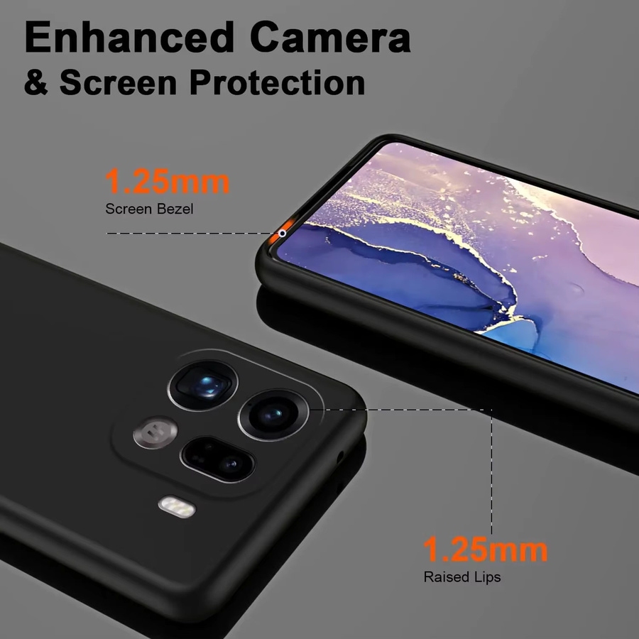 Flexible Flüssigsilikon Schutzhülle für OPPO Find X9 Pro 5G in Schwarz und Grün - Bild 4