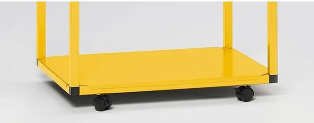 PROREGAL Fahrwerksatz für Müllsackhalter aus Vierkantrohren, Gelb, für 240 Liter und 1000 Liter - Bild 1