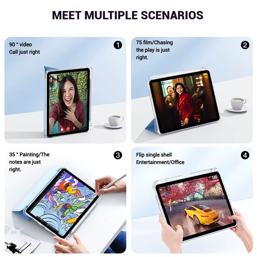 Smart Case für Samsung Galaxy Tab A8, A9 Plus, A7 Lite und S6 Lite in Lila aus PU Leder mit Auto Sleep Wake Funktion - Bild 4