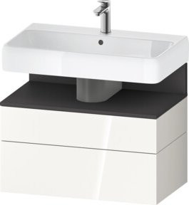 Duravit Waschtischunterschrank Qatego Wandhängend Grau Weiß B: 79 cm, T: 47 cm, H: 59 cm - Bild 1