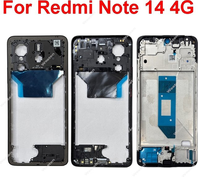 Xiaomi Redmi Note 14 4G Ersatz Mittelrahmengehäuse in Blau für professionelle Telefonreparaturen - Bild 1