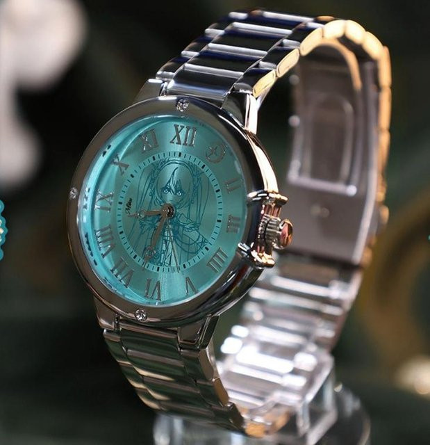 Hatsune Miku Armbanduhr, Analoguhr, Edelstahl, Blau, Mädchen - Bild 1