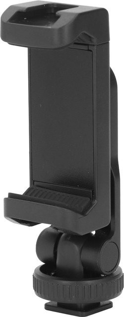 Koogeelife Telefonklemme Stativhalterungsadapter mit 1/4 Zoll Anschluss und Cold Shoe, verstellbarer Telefonclip in Schwarz - Bild 1