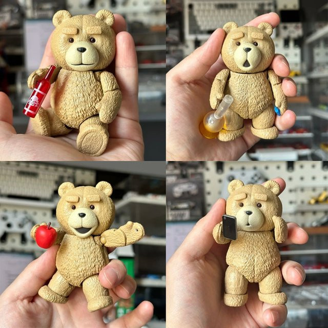 Yamaguchi Film Ted 2 Teddybär Gelenk-Actionfigur braun als bewegliches Sammlerstück Modellbausatz - Bild 1