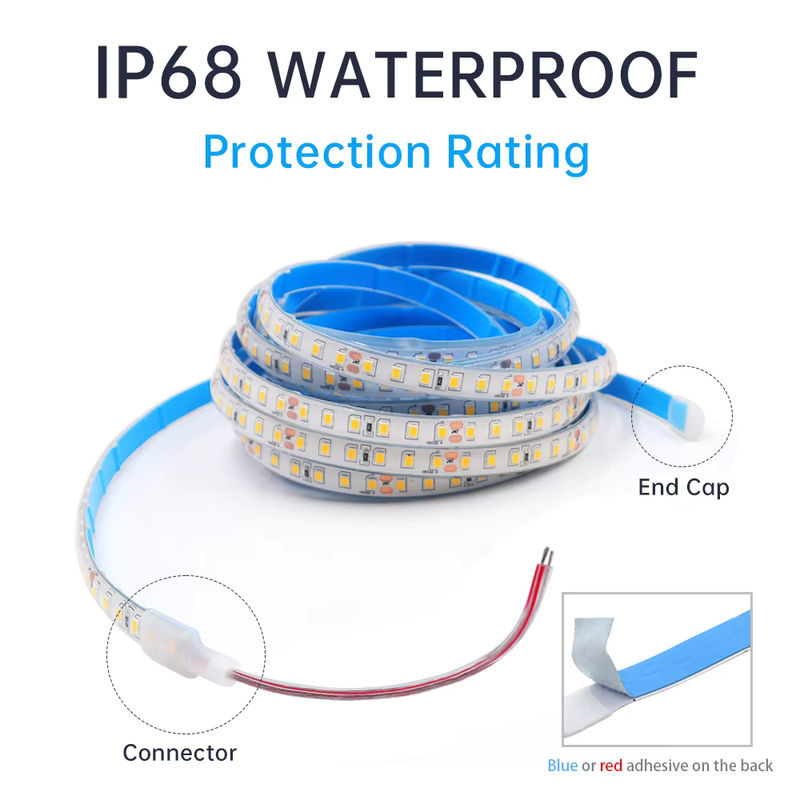 HEGEHE RGB LED-Streifen IP68 Wasserdicht Multicolour mit 120 LED/m und selbstklebendem Silikonband - Bild 2