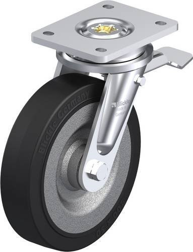 Blickle Lenkrolle 51177 LO-SE 200K-ST mit Feststeller in Anthrazit und Grau, Rad-Durchmesser: 20 cm, Tragfähigkeit: 600 kg - Bild 1