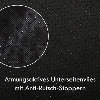 Tierlando LOUIS Orthopädisches Hundebett aus gestepptem Kunstleder in Schwarz/Graphit mit herausnehmbarem Bezug und rutschfester Unterseite, B/T/H: 80 x 60 x 22 cm - Bild 2