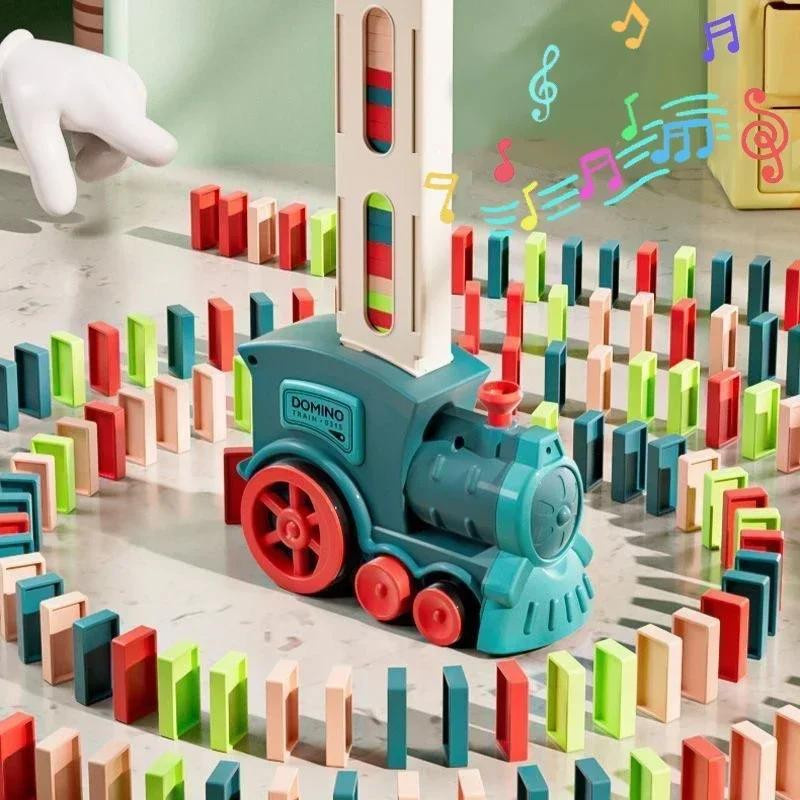 UYAOZHISHANG Domino-Zug Automatisches elektrisches Verlegeauto ab 4-6 Jahren - Bild 2