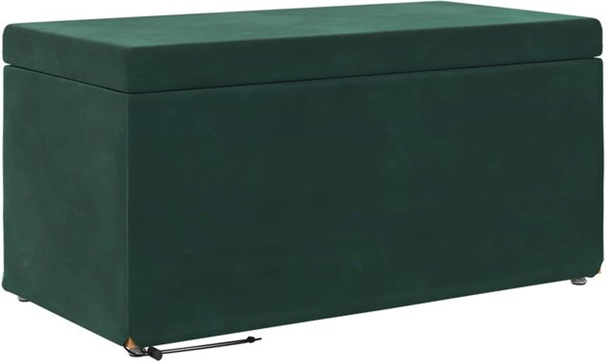 Polsterstuhl vidaXL aus Samt und Holz in Dunkelgrün, H x B x T: 81 x 41 x 40 cm - Bild 1
