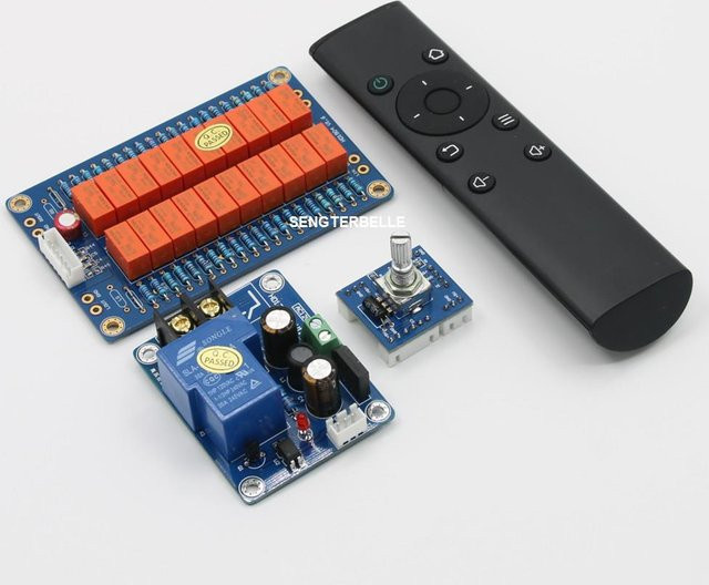 SENGTERBELLE Hifi Remote Relay Resistance Volume Control Board Passiver Vorverstärker in Blau - Bild 1