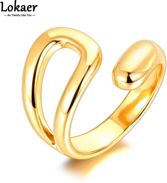 Lokaer Ring, Edelstahl, Gold, Damen - Bild 1