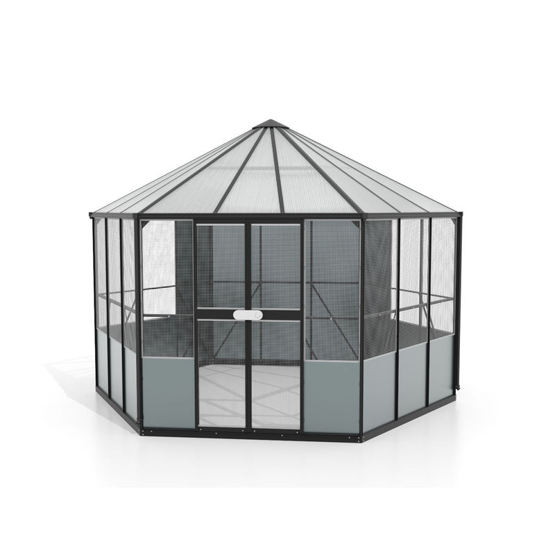 Vitavia Vogelvoliere Circus 9000 Gewächshaus-Pavillon Schwarz B/T/H: 383,3 x 336 x 283 cm - Bild 2