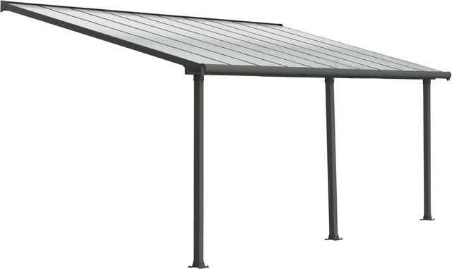 Palram Canopia Olympia Terrassenüberdachung Anthrazit mit klarem Polycarbonat B/T/H: 619 x 295 x 305 cm - Bild 1