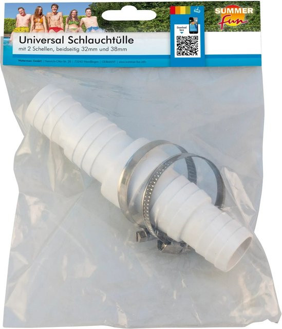 Summer Fun Universalschlauchtülle aus Kunststoff mit 2 Schellen - Bild 1