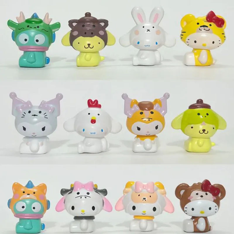 KT Katze Tierkreis-Talisman Blindbox-Figur Sanrio Ornament mehrfarbig aus Kunststoff - Bild 1