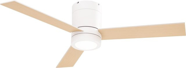 HOMCOM 2-in-1 Deckenventilator mit LED und Fernbedienung, Weiß, Durchmesser: 112 cm - Bild 1