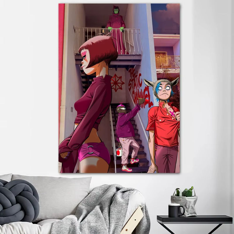 Gorillaz Wandtattoo Poster Aufkleber für deine Wohnzimmer Heimdekoration - Bild 5