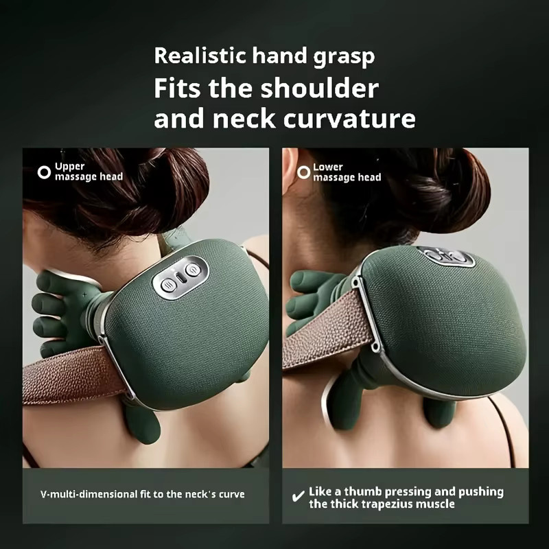 4DBionic Finger Wireless Nacken- und Schultermassagegerät, Green - Bild 4